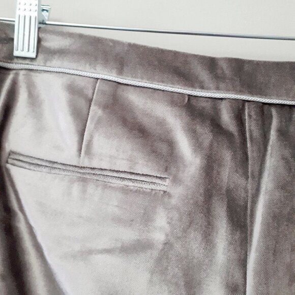 NWT Ted Baker silver grey velvet-like braided cord detail trousers - Picture 8 of 16